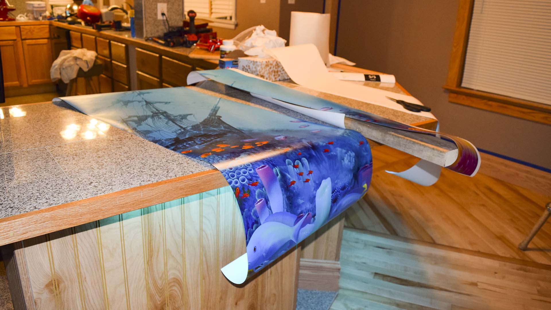 This is like wallpaper roll sized pieces.